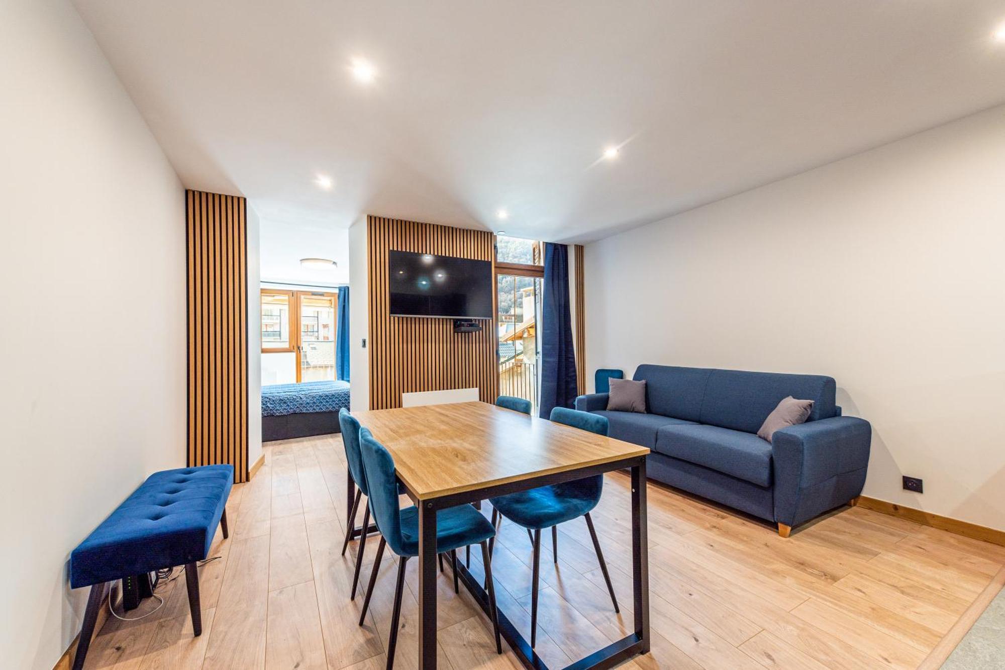 Appartement T2 "Le De Funes" Мутье Экстерьер фото