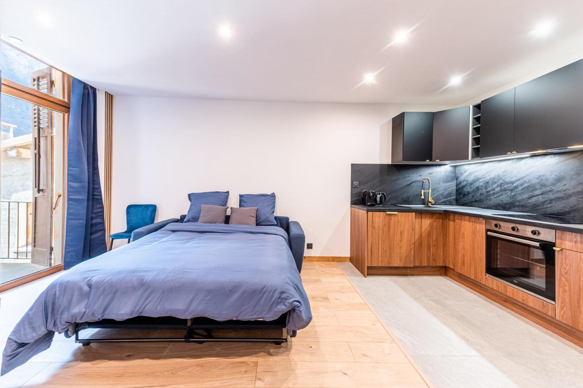 Appartement T2 "Le De Funes" Мутье Экстерьер фото